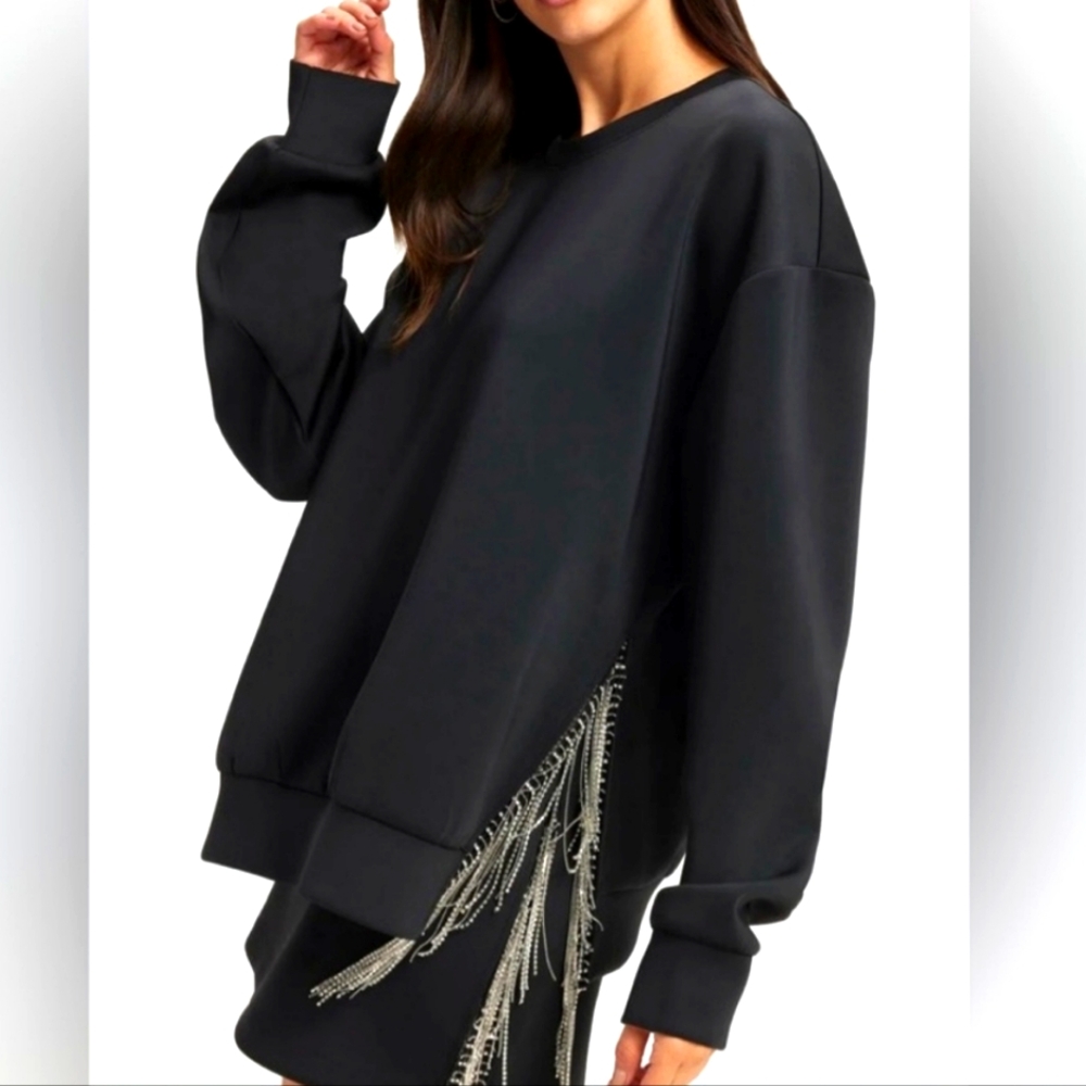 🎉Host Pick! 🎉Good American Diamond Crewneck Sz S